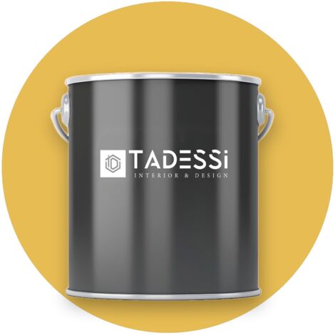 TADESSI Wall Select Wandfarbe Gelb - Sonnenocker - abwaschbare Innenfarbe matt - Dispersionsfarbe - Geruchsarm und Lösemittelfrei