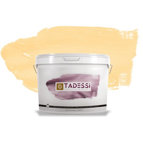 TADESSI Color Vista Wandfarbe Pastellgelb - Maisgelb - Matte Dispersionsfarbe - Innenfarbe für Wand und Decke