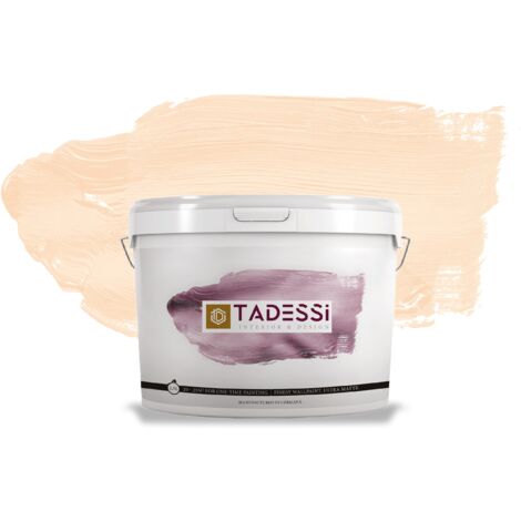 TADESSI Color Vista Wandfarbe Pastell Beige - Sandbeige - Matte Dispersionsfarbe - Innenfarbe für Wand und Decke
