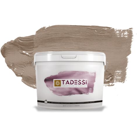TADESSI Color Vista Wandfarbe Braun - Dunkelgrau Mocha - Matte Dispersionsfarbe - Innenfarbe für Wand und Decke