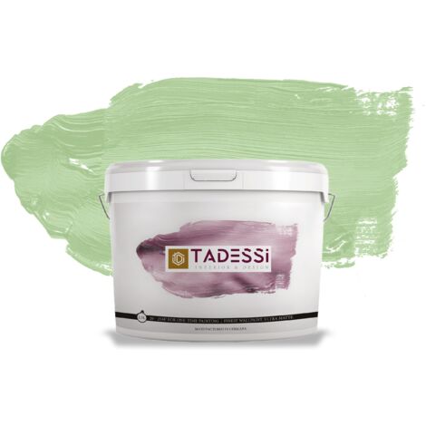 TADESSI Color Vista Wandfarbe Pastellgrün - Helles Sage Green - Matte Dispersionsfarbe - Innenfarbe für Wand und Decke