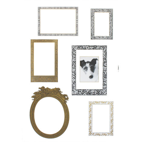 Komar Wandaufkleber - Frames - 70 x 50 cm - selbstklebender Wandsticker - klassischer Stil (1/2)