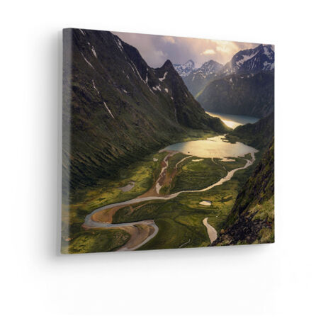 Komar Canvasbild Northern Light - 30 x 40 cm - Bild auf Keilrahmen - Naturmotiv (1/2)