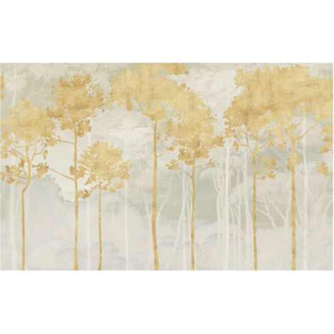 Komar Wandtapete - Golden Pines - 250 x 400 cm - Digitaldruck - klassischer Stil (1/5)