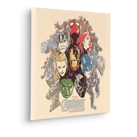 Komar Canvasbild Avengers Strike Back - 40 x 40 cm - Bild auf Keilrahmen (1/2)