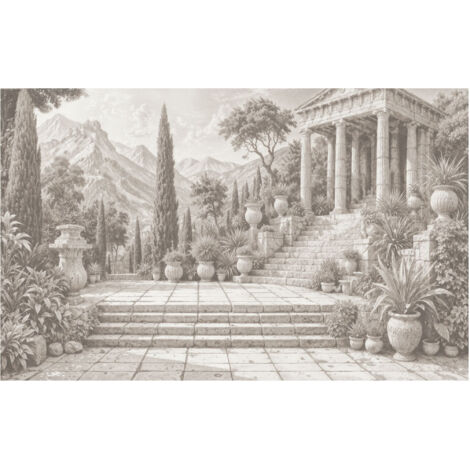 Komar Wandtapete - Trompe l'oeil - 250 x 400 cm - Digitaldruck - Vintage und Retro (1/5)