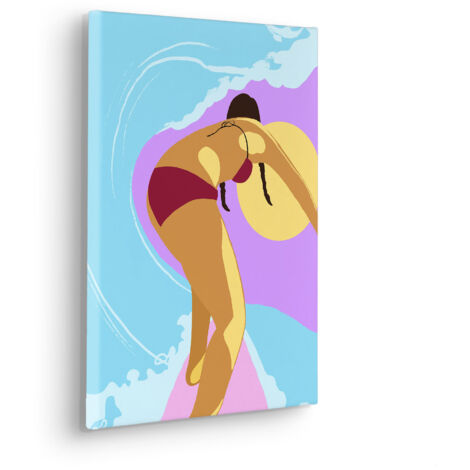 Komar Canvasbild Tube Riding - 40 x 30 cm - Bild auf Keilrahmen - Modern (1/2)