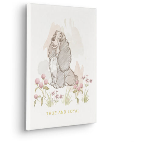Komar Canvasbild Disney Lady and the Tramp True and Loyal - 40 x 30 cm - Bild auf Keilrahmen (1/3)