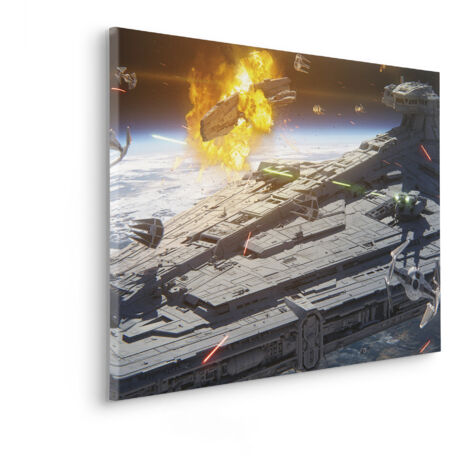 Komar Canvasbild Star Wars The Mandalorian Space Fight - 60 x 90 cm - Bild auf Keilrahmen (1/2)