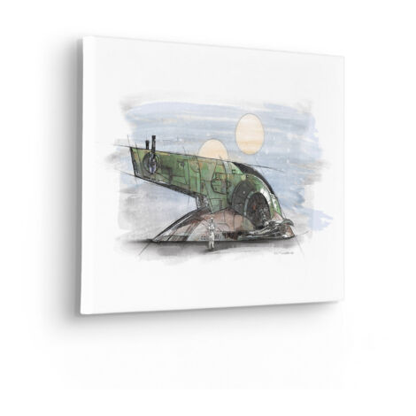 Komar Canvasbild Star Wars Boba Fett Spaceship Sketch - 30 x 40 cm - Bild auf Keilrahmen (1/2)