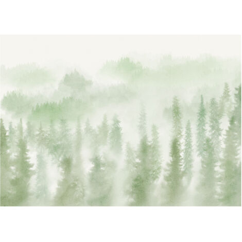Komar Wandtapete - Blurry Woods - 250 x 350 cm - Digitaldruck - Naturmotiv (1/5)
