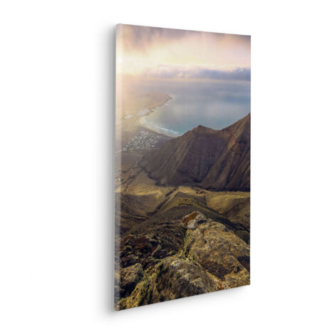 Komar Canvasbild Cliffs of Famara - 60 x 40 cm - Bild auf Keilrahmen - Naturmotiv (1/2)