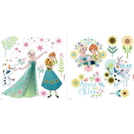 Komar Fenstersticker - Disney Frozen Flower - 30 x 30 cm - Fensteraufkleber - für Kinderzimmer (1/3)