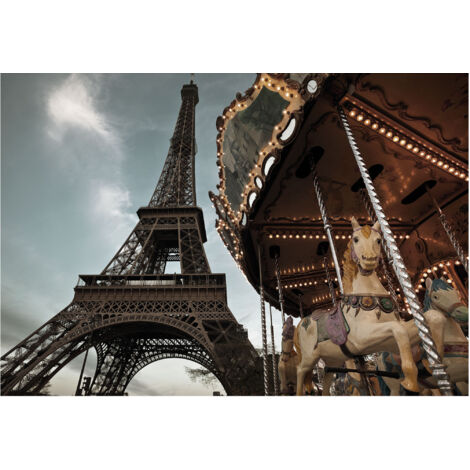 Komar Wandtapete - Carrousel de Paris - 127 x 184 cm - Papier - für Kinderzimmer (1/2)