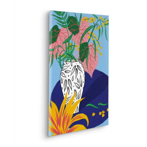 Komar Canvasbild Funky Vase - 60 x 40 cm - Bild auf Keilrahmen - Modern (1/2)