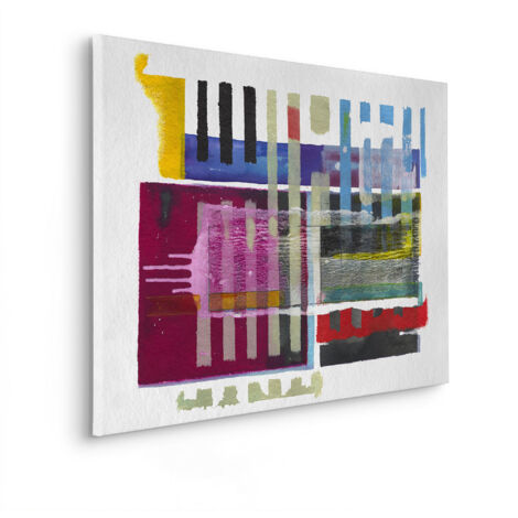 Komar Canvasbild Tetris Wall - 90 x 60 cm - Bild auf Keilrahmen - Modern (1/2)
