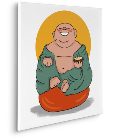 Komar Canvasbild Happy Buddy - 60 x 60 cm - Bild auf Keilrahmen - Minimalistisch Modern (1/2)