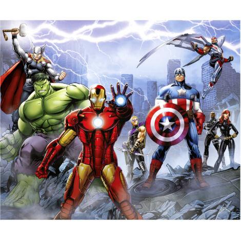 Komar Wandtapete - Marvel Avengers Ultimate Warriors - 250 x 300 cm - Vlies (1/3)