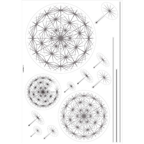 Komar Wandaufkleber - Dandelion - 70 x 100 cm - selbstklebender Wandsticker - Minimalistisch (1/2)