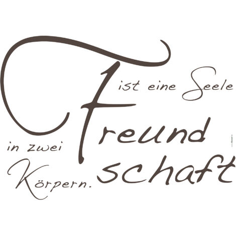 Komar Wandaufkleber - Freundschaft - 70 x 100 cm - selbstklebender Wandsticker - Modern (1/2)