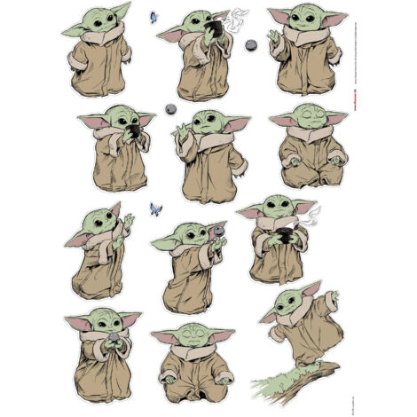 Komar Wandaufkleber - Star Wars The Mandalorian Grogu The Cutest - 70 x 50 cm - Wandsticker (1/3)