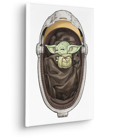 Komar Canvasbild Star Wars The Mandalorian Grogu Sleeping - 40 x 30 cm - Bild auf Keilrahmen (1/2)