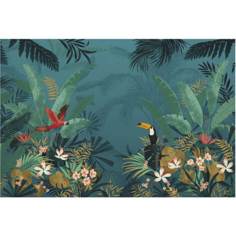 Komar Wandtapete - Enchanted Jungle - 250 x 350 cm - Vlies Digitaldruck - für Kinderzimmer (1/5)