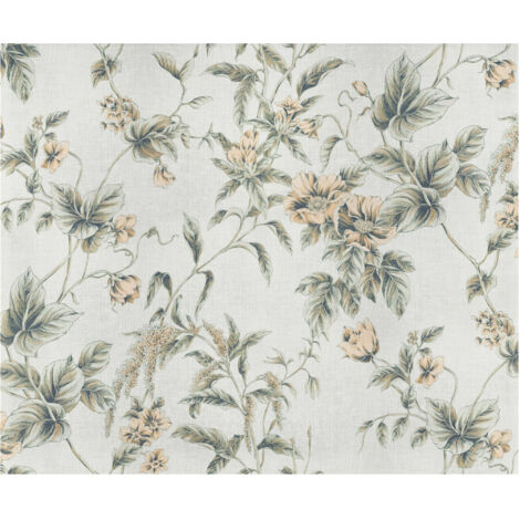 Komar Wandtapete - Peachy Flora - 250 x 300 cm - Digitaldruck - Vintage und Retro (1/5)