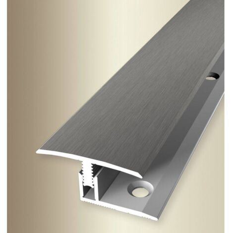 PROVISTON Übergangs- & Ausgleichsprofil Aluminium 31,5 x 900 mm Edelstahloptik Bodenprofil Metallprofil Übergangsschiene