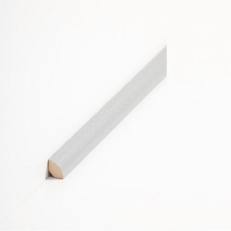 PROVISTON Viertelstableiste 21/12 Massivholz 12 x 12 x 2000 mm Grau Fußleiste Sockelleiste 10 Meter