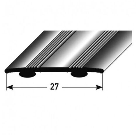 PROVISTON  Übergangs- & Ausgleichsprofil  Aluminium  27 x 1.7 x 1000 mm  Bronze Dunkel  Bodenprofil  Metallprofil  Übergangsschiene