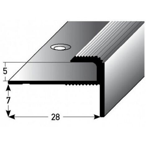 PROVISTON Einfass- & Abschlussprofil Aluminium 28 x 5 x 1000 mm Bronze Dunkel Einschubprofil Abschlussleiste Bodenprofil