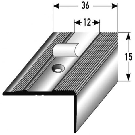 PROVISTON Treppenkanten- & Winkelprofil Aluminium 36 x 15 x 1000 mm Bronze Hell Winkel