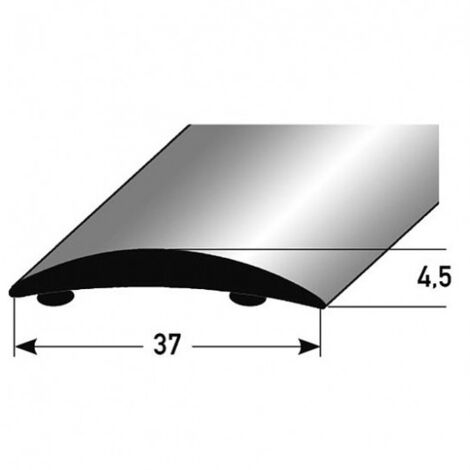PROVISTON Übergangsprofil Aluminium eloxiert Bronze Hell Breite 37 mm Höhe 4.5 mm Länge 1000 mm Selbstklebend Übergangsschiene Übergangsleiste Bodenprofil Abdeckleiste 1 Stück