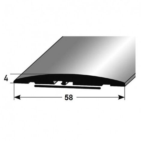 PROVISTON  Übergangsprofil  Aluminium eloxiert  Goldfarbig  Breite 58 mm  Höhe 4 mm  Länge 1000 mm  Selbstklebend  Übergangsschiene  Übergangsleiste  Bodenprofil  Abdeckleiste  1 Stück
