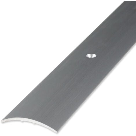 PROVISTON Übergangsprofil Aluminium eloxiert Silber Breite 28 mm Höhe 1.5 mm  Länge 1000 mm Gebohrt Übergangsschiene