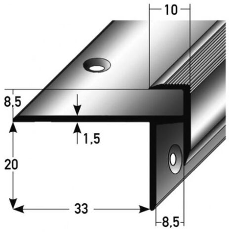 PROVISTON Treppenkanten- & Winkelprofil Aluminium 10 x 8.5 x 1000 mm Bronze Dunkel