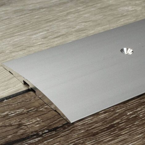 PROVISTON Übergangsprofil Aluminium eloxiert Bronze Dunkel Breite 58 mm Höhe 4 mm Länge 1000 mm Seitlich Gebohrt Übergangsschiene Übergangsleiste Abdeckleiste 1 Stück
