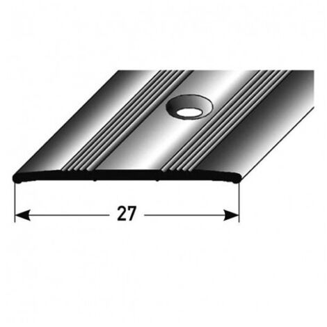 PROVISTON Übergangs- & Ausgleichsprofil Aluminium 27 x 1.7 x 1000 mm Bronze Hell Bodenprofil Metallprofil Übergangsschiene