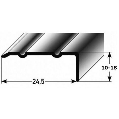 PROVISTON Treppenkanten- & Winkelprofil Aluminium 24.5 x 10 x 1000 mm Bronze Dunkel