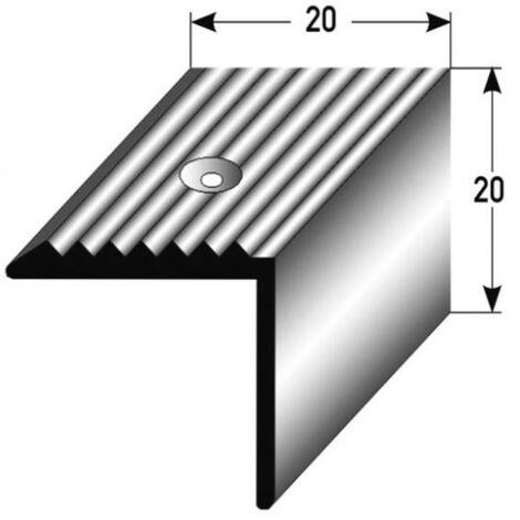 PROVISTON Treppenkanten- & Winkelprofil Aluminium 20 x 20 x 1000 mm Bronze Hell Winkel