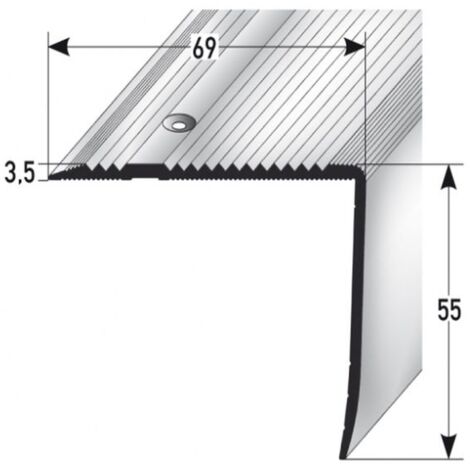 PROVISTON Treppenkanten- & Winkelprofil Aluminium 69 x 55 x 1000 mm Bronze Dunkel