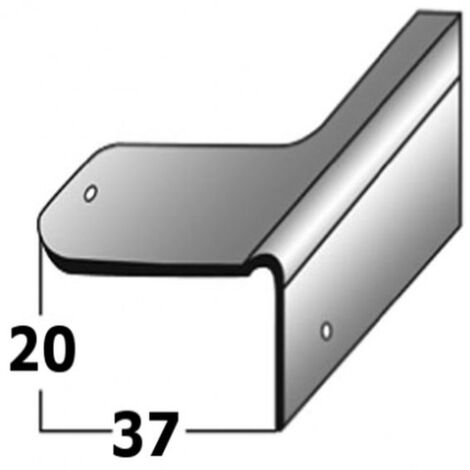 PROVISTON Winkelprofil Stahl verzinkt 37 x 20 x 1000 mm Reparaturwinkel für Holztreppen