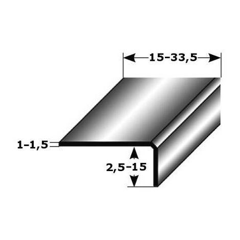 Cornière Acier PROVISTON Non Percée – L 21 Mm, H 6 Mm, Long 2700 Mm, Anthracite