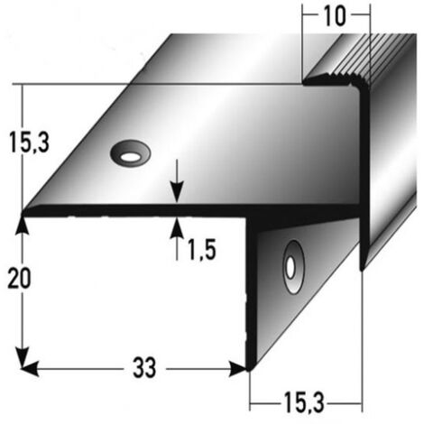 PROVISTON Treppenkanten- & Winkelprofil Aluminium 33 x 13.3 x 1000 mm Bronze Dunkel