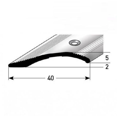 PROVISTON  Ausgleichsprofil  Aluminium eloxiert  Silber  Breite 40 mm  Höhe 5 mm  Länge 1000 mm  Selbstklebend  Anpassungsprofil  Übergangsprofil  Bodenprofil  Metallprofil  1 Stück