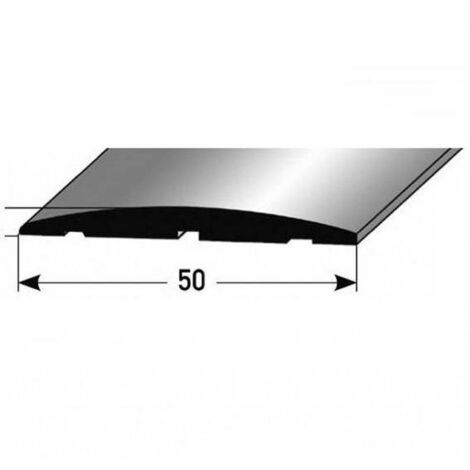 PROVISTON Übergangsprofil Aluminium eloxiert Goldfarbig Breite 50 mm Höhe 4 mm Länge 1000 mm Selbstklebend Übergangsschiene Übergangsleiste Bodenprofil Abdeckleiste 1 Stück