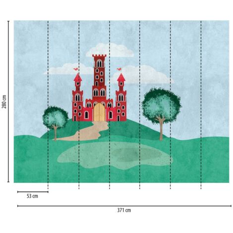A.S. Creation Fototapete Livingwalls The Wall 382991 Ein Motiv pro Rolle 3.71 x 2.80 m Landschaft Grün (1/3)