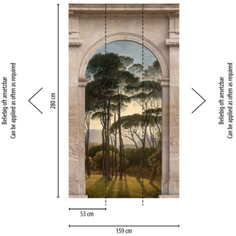 A.S. Creation Fototapete Livingwalls The Wall 382491 Ein Motiv pro Rolle 1.59 x 2.80 m Landschaft Grau (1/3)
