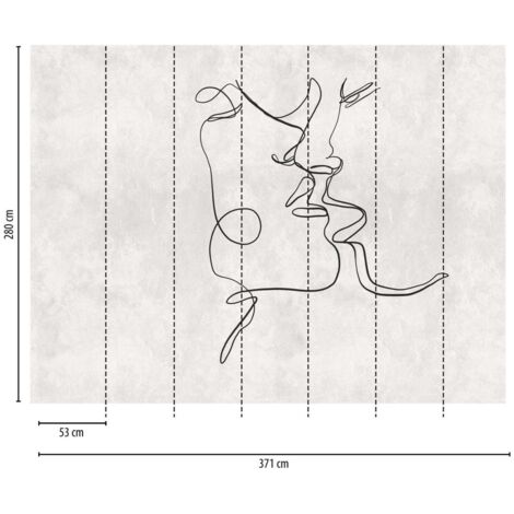 A.S. Creation Fototapete Livingwalls The Wall 382841 Ein Motiv pro Rolle 3.71 x 2.80 m Abstrakt Grau (1/3)